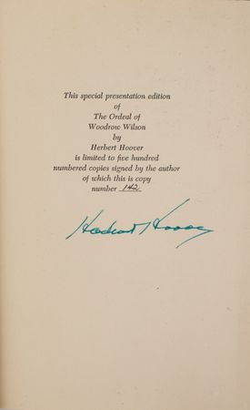Lot #154 Herbert Hoover Signed Book - Image 2