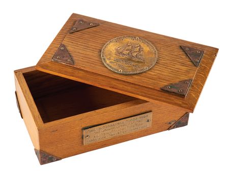 Lot #511 USS Constitution: 1927 Restoration Hull Wood Display Box - Image 2