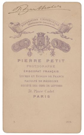 Lot #725 Frederic Auguste Bartholdi Signed Photograph - Image 2