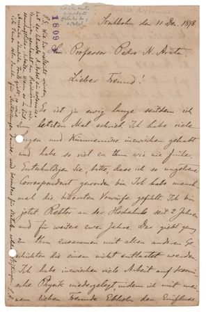 Lot #295 Svante Arrhenius: The Swede A. Nobel has