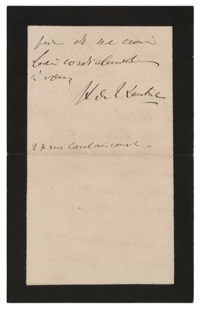 Lot #720 Henri de Toulouse-Lautrec Autograph Letter Signed - Image 3