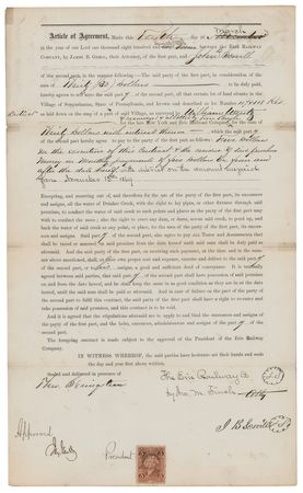 Lot #389 Jay Gould Document Signed