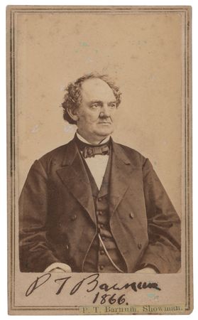Lot #292 P. T. Barnum Signed Photograph