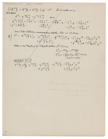 Lot #301 Albert Einstein Handwritten Scientific