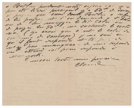 Lot #716 Claude Monet Autograph Letter Signed - Image 3