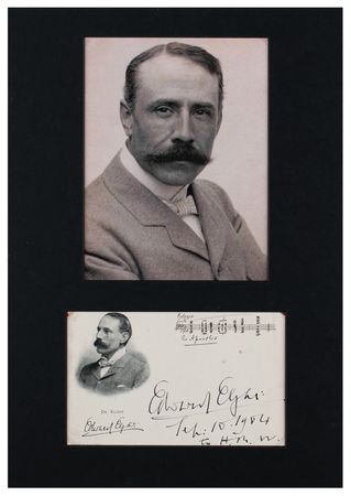Lot #864 Edward Elgar Signature