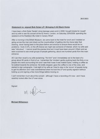 Lot #847 Bob Dylan Signed Album - Image 2