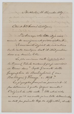 Lot #453 Adolf Erik Nordenskiold Autograph Letter Signed - Image 1