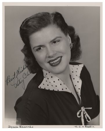Lot #879 Patsy Cline Signed Photograph