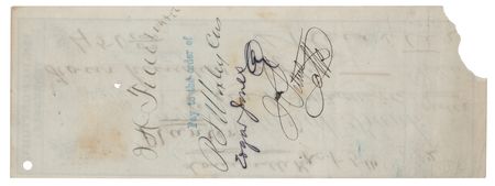 Lot #516 George A. Custer Signed Check - Image 2