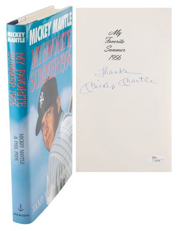 Lot #1089 Mickey Mantle Signed Book