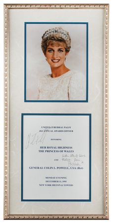 Lot #319 Princess Diana Signed Program