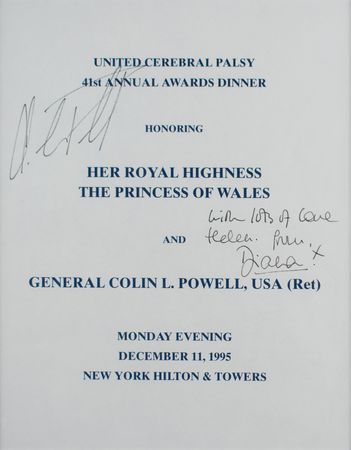 Lot #319 Princess Diana Signed Program - Image 2