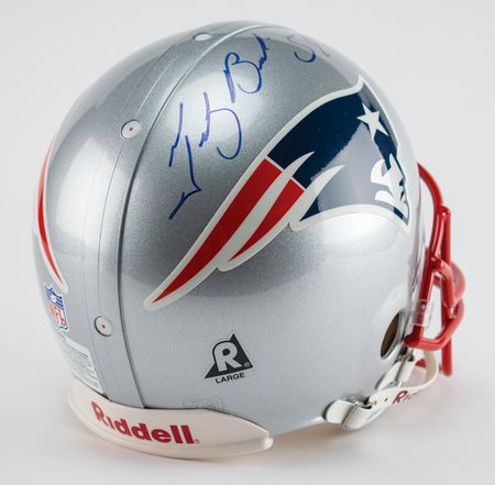 Lot #1069 Tedy Bruschi Signed Football Helmet - Image 4
