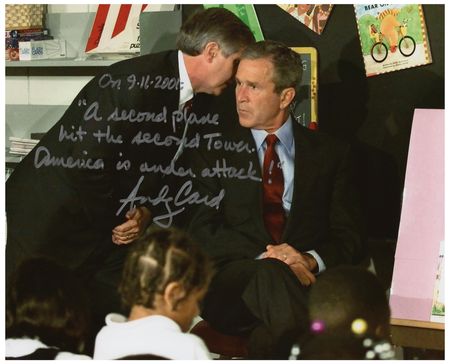 Lot #347 Andy Card: A second plane hit the second