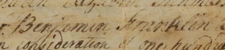 Lot #245 Benjamin Franklin: Francis Hopkinson and Charles Thomson Document Signed: 1763 deed for a land purchase by Benjamin Franklin, signed by patriot leaders Francis Hopkinson and Charles Thomson - Image 3