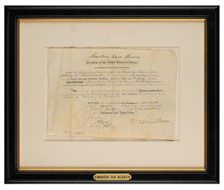 Lot #228 Martin Van Buren: President Fillmore appoints 