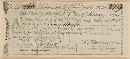 Lot #254 Francis Hopkinson Document Signed