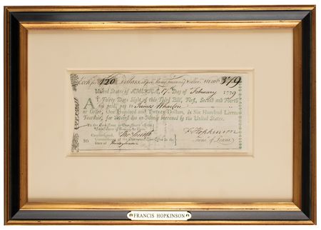 Lot #254 Francis Hopkinson Document Signed - Image 2