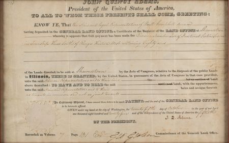 Lot #16 John Quincy Adams Document Signed as President - Image 1