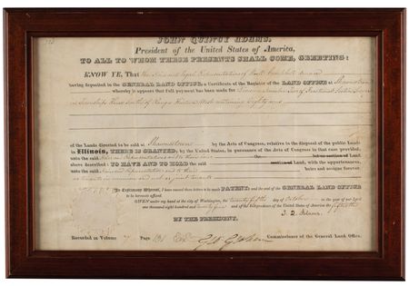 Lot #16 John Quincy Adams Document Signed as President - Image 2