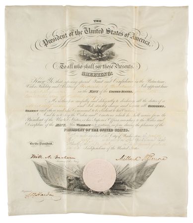 Lot #34 Millard Fillmore Document Signed as President - Image 1
