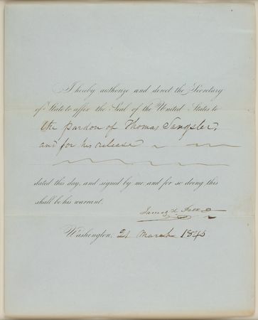 Lot #29 James K. Polk Document Signed as President - Image 1