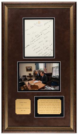 Lot #91 George Bush Autograph Letter Signed as President - Image 1