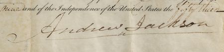 Lot #20 Andrew Jackson Document Signed as President - Image 2