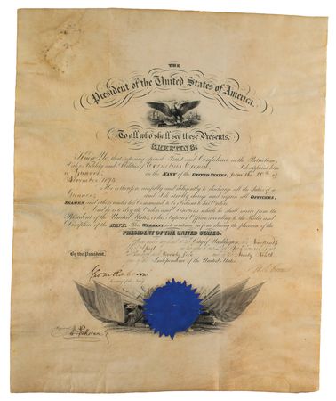 Lot #41 U. S. Grant Document Signed as President - Image 1