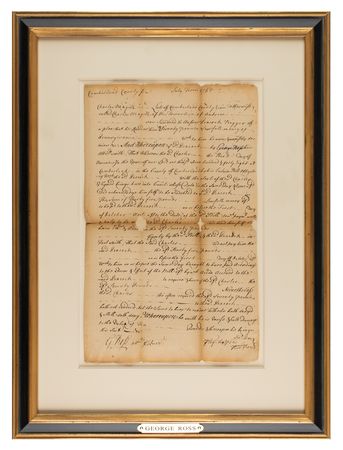 Lot #472 George Ross Document Signed - Image 2