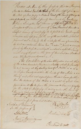 Lot #249 John Hart Document Signed