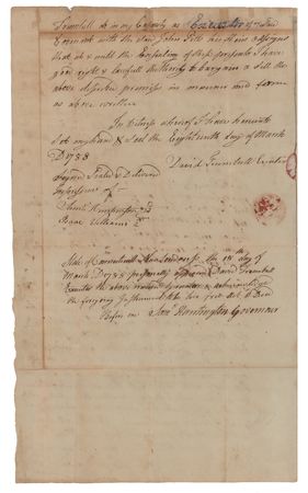 Lot #405 Samuel Huntington and William Williams Document Signed - Image 1