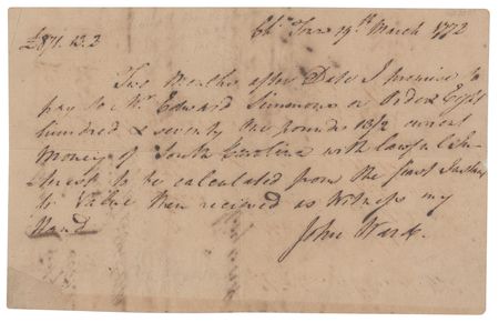 Lot #394 Thomas Heyward, Jr. Document Signed