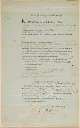 Lot #493 William Williams Document Signed - Image 1