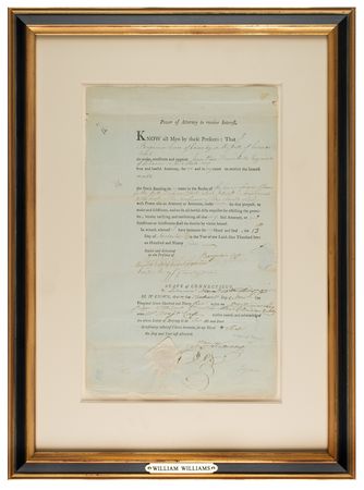 Lot #493 William Williams Document Signed - Image 2