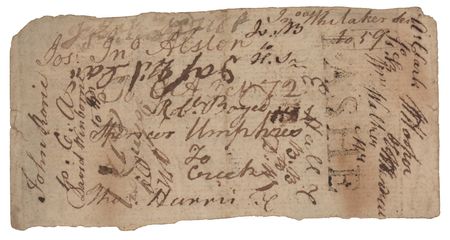 Lot #398 William Hooper Signed Currency