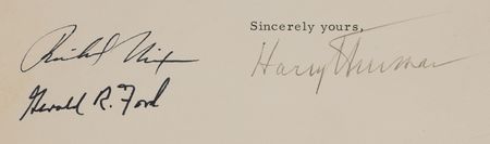 Lot #225 Harry S. Truman, Richard Nixon, and Gerald Ford Typed Letter Signed - Image 3