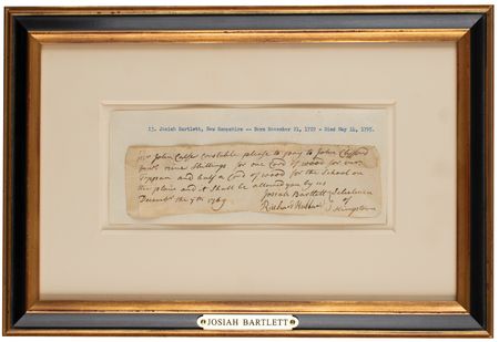 Lot #339 Josiah Bartlett Autograph Document Signed - Image 2