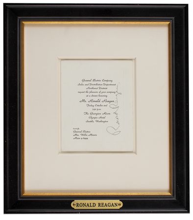 Lot #200 Ronald Reagan Signed Invitation - Image 2