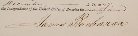 Lot #86 James Buchanan Document Signed - Image 3
