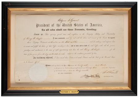 Lot #39 U. S. Grant Document Signed as President - Image 2