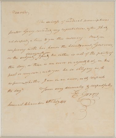 Lot #383 Elbridge Gerry Autograph Letter Signed - Image 1
