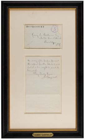 Lot #134 James A. Garfield Autograph Letter Signed - Image 1