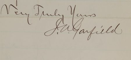 Lot #134 James A. Garfield Autograph Letter Signed - Image 3
