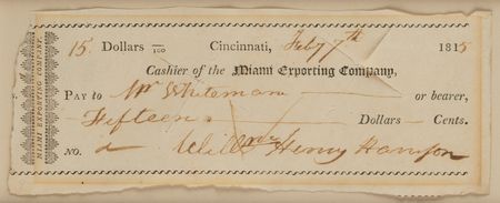 Lot #24 William Henry Harrison Signed Check - Image 1