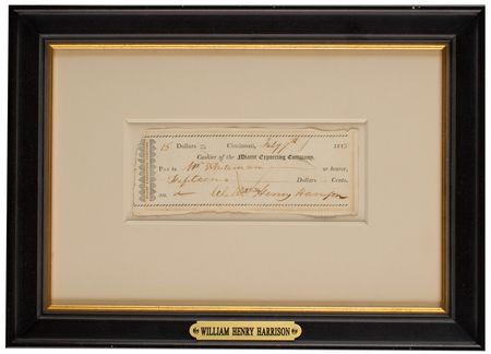 Lot #24 William Henry Harrison Signed Check - Image 2