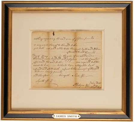 Lot #480 James Smith Document Signed - Image 2