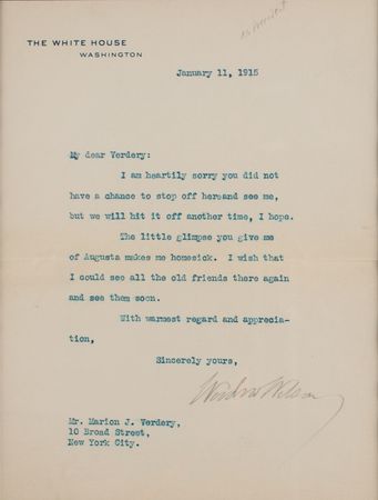 Lot #233 Woodrow Wilson: 