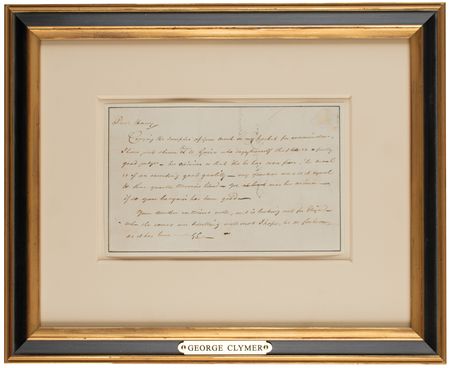 Lot #353 George Clymer Autograph Letter Signed - Image 2